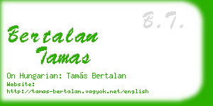 bertalan tamas business card